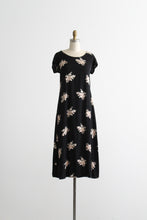 dark botanical shift dress
