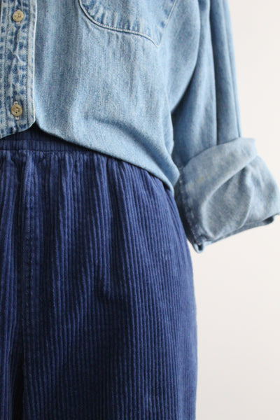 kingfisher blue corduroy trousers