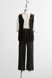 cardamom plaid velvet trousers
