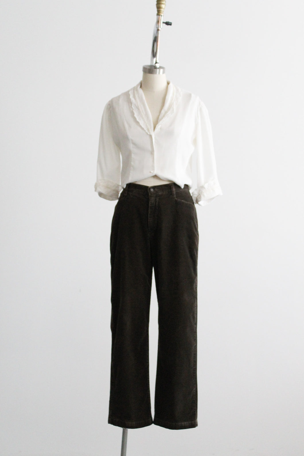 cardamom plaid velvet trousers