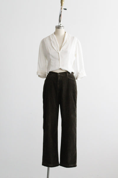 cardamom plaid velvet trousers