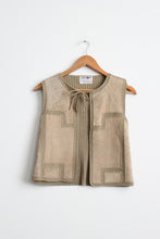 leather patchwork vest