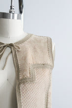 leather patchwork vest