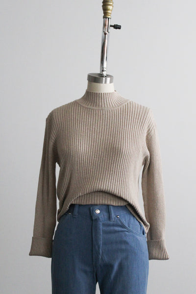 sand cotton turtleneck