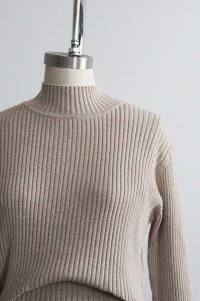 sand cotton turtleneck