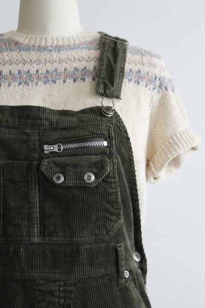 moss corduroy overalls (s/m)