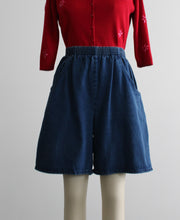 indigo denim shorts