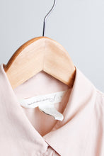 putty pink silk button up