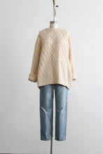 eggshell wool fisherman sweater (xl)