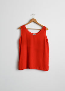 persimmon silk tank