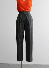 dark houndstooth high rise trousers
