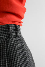 dark houndstooth high rise trousers