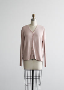 ballet pink silk button up