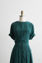 peacock silk dress set (m)