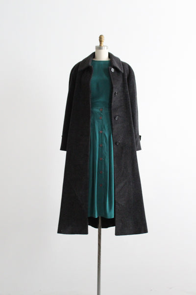 pewter wool & mohair trench (m/l)