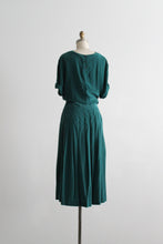 peacock silk dress set (m)