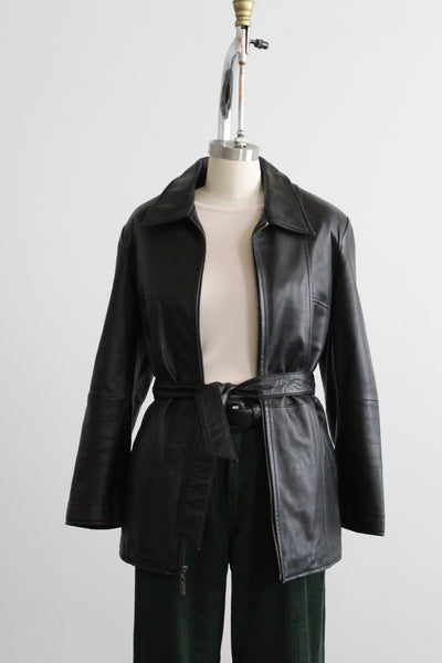 caroline black leather jacket