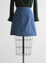 denim wrap skirt