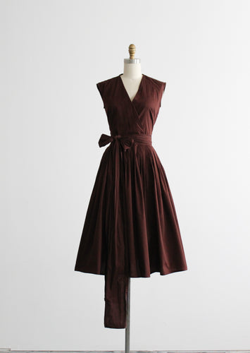 amberwood cotton wrap dress