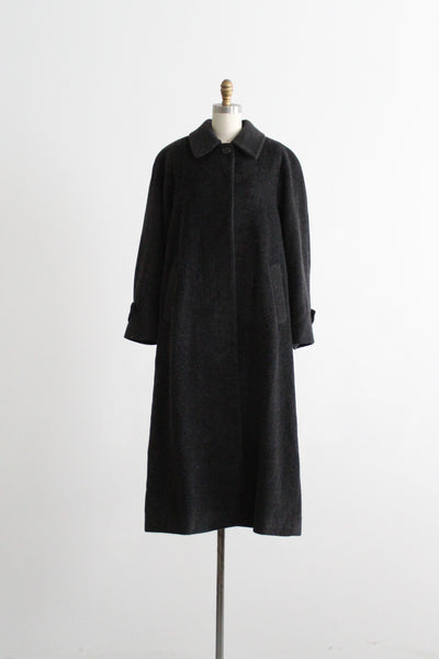 pewter wool & mohair trench (m/l)