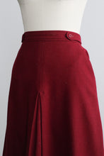 cranberry wool skirt
