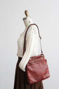 saddlebrown leather shoulder bag