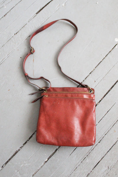 saddlebrown leather shoulder bag