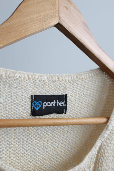 gardenia cable knit sweater vest
