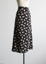 dark botanical maxi skirt