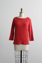 carmine rib knit tee