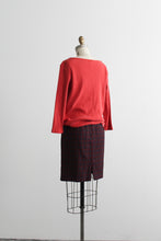 carmine rib knit tee