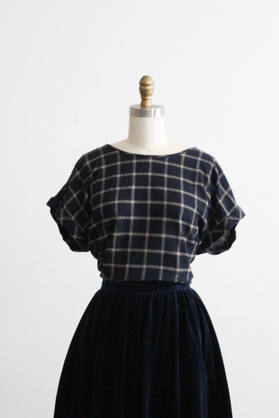 windowpane indigo tee (m)