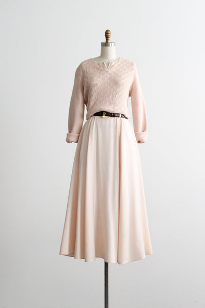 slipper pink maxi skirt