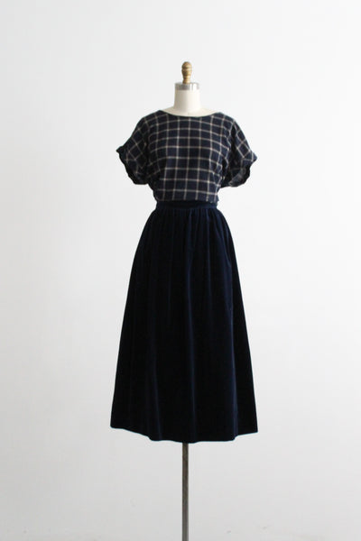 nightingale velvet midi skirt (m)