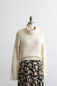buttercream cotton turtleneck