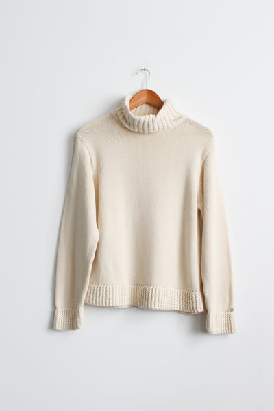 buttercream cotton turtleneck