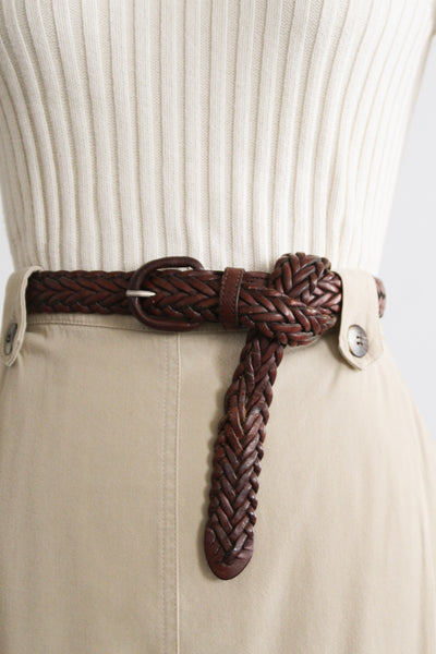 braided leather belt