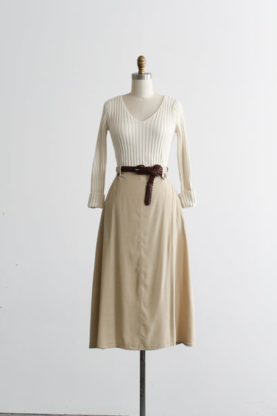 almond midi skirt