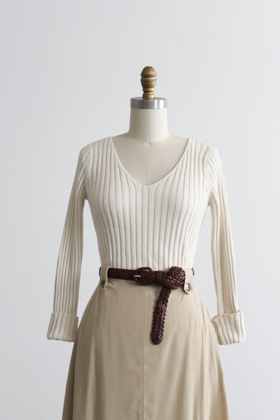 gullwing cotton rib knit tee
