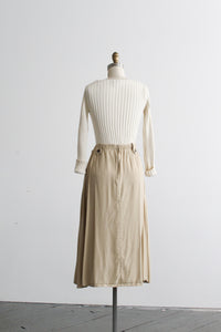 almond midi skirt