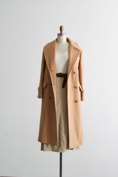 camel wool trench