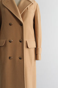 camel wool trench