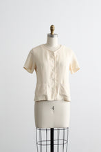 parchment silk button up