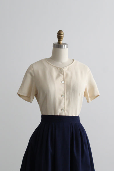 parchment silk button up