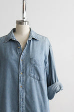 super distressed denim work shirt (l)
