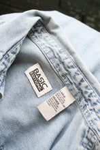 super distressed denim work shirt (l)