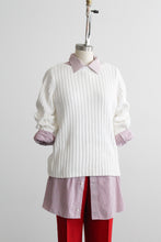 rib knit salt cotton sweater
