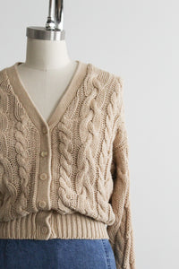 wheaten cable knit cardigan