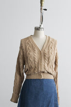 wheaten cable knit cardigan