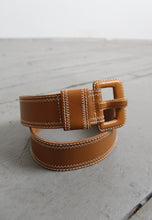 wide honey leather belt